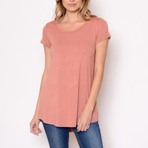 Chris & Carol Perfect Basic Plain Tshirt Tee |Pink
